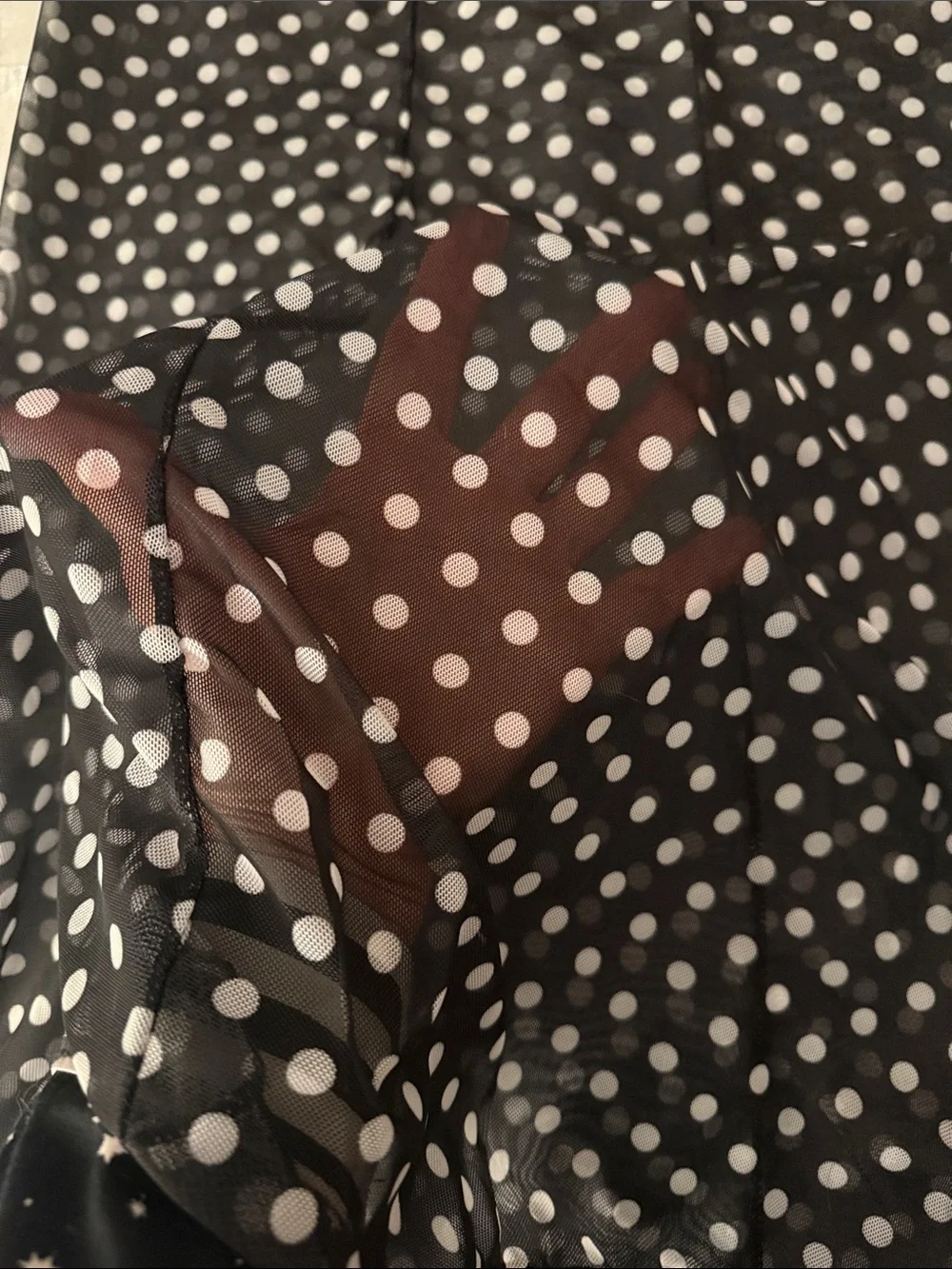 H&M Black and White Polka Dot Bikini Set with Coverup Skirt